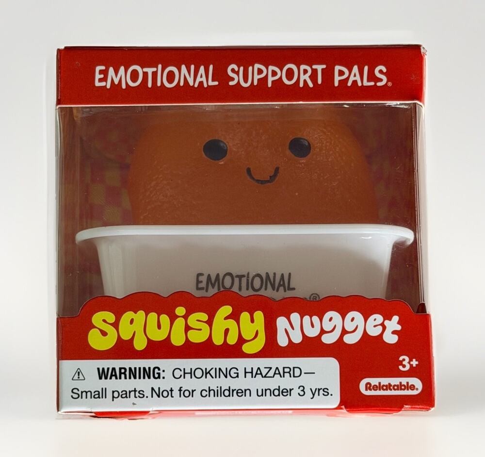 BRAND NEW Emotional Support Pals Squishy Nugget ORANGE Squeezy Fidget Toy